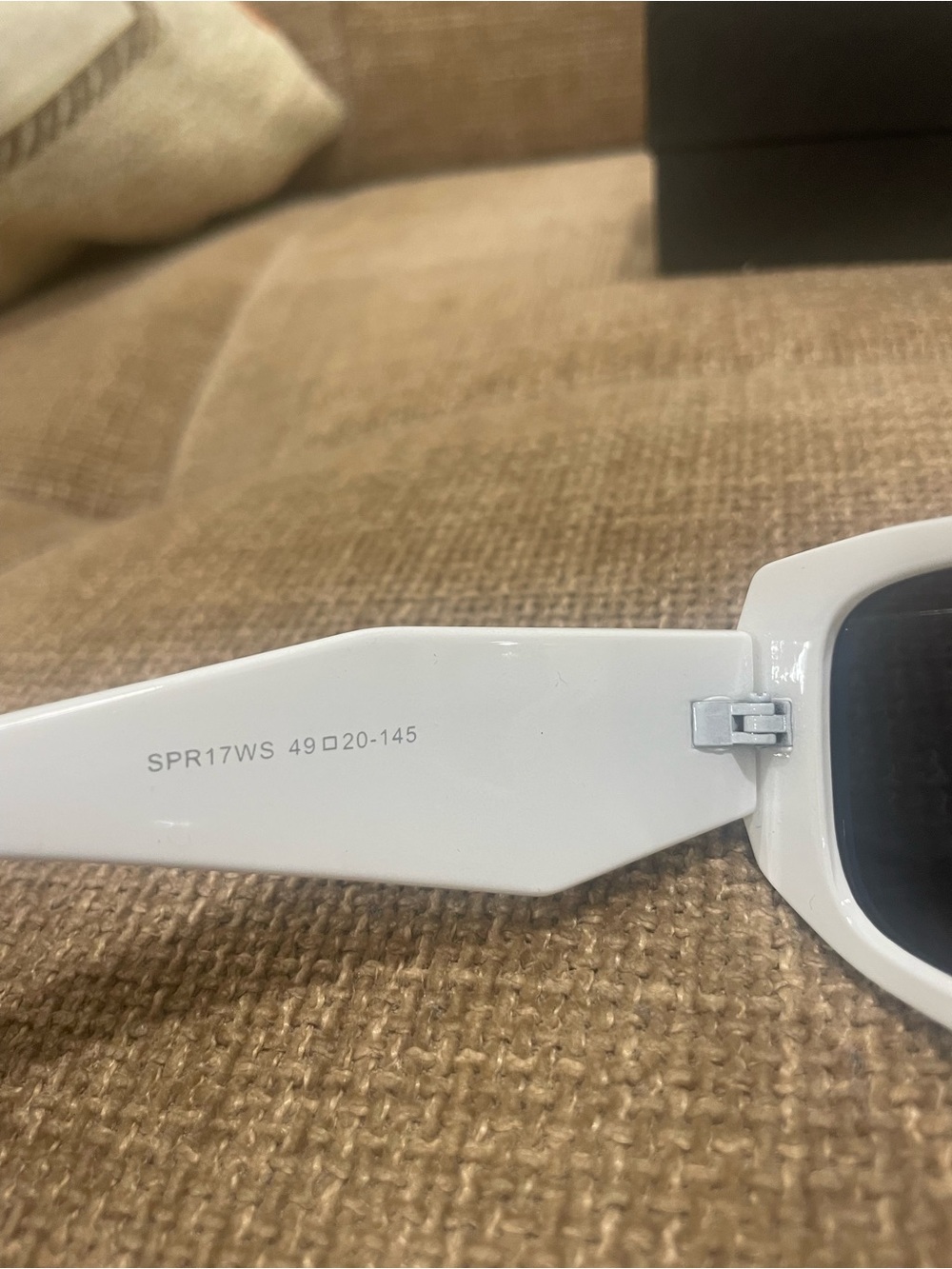 Prada White Chunky Cat-Eye Sunglasses - Picture 4 of 5